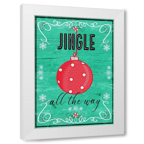 Jingle All The Way White Modern Wood Framed Art Print by Metz, Andi