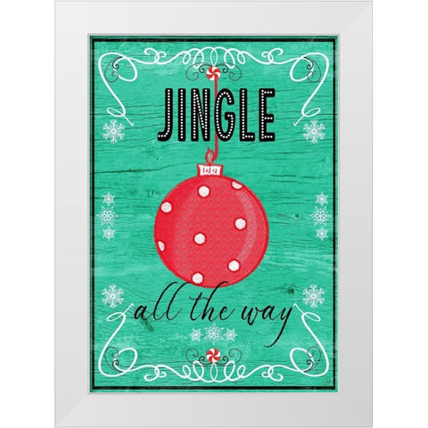 Jingle All The Way White Modern Wood Framed Art Print by Metz, Andi