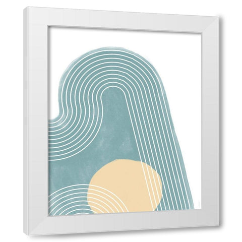 Mod I White Modern Wood Framed Art Print by Meneely, Dan