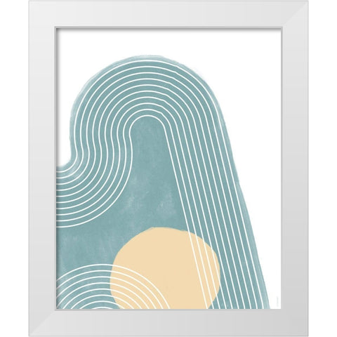 Mod I White Modern Wood Framed Art Print by Meneely, Dan