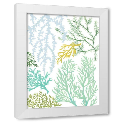 Budding Vertical Coral I White Modern Wood Framed Art Print by Loreth, Lanie
