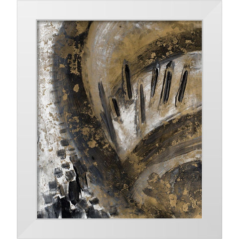 Convergence II White Modern Wood Framed Art Print by Pattinian, M.