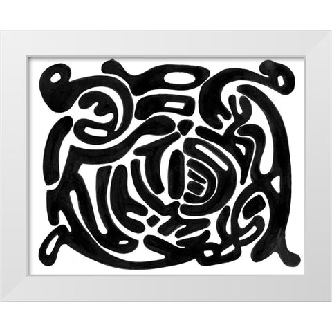 Intertwined II White Modern Wood Framed Art Print by Pattinian, Merri