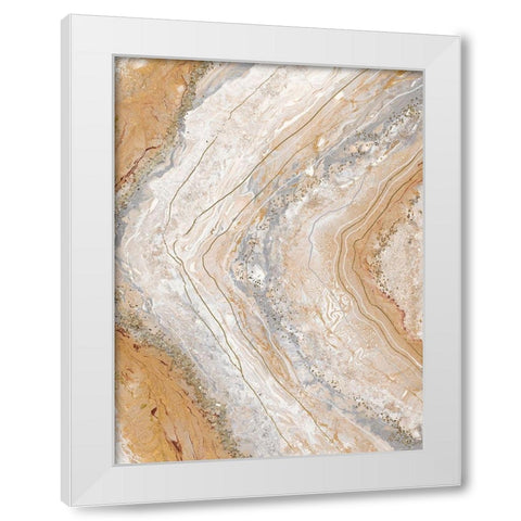 Cool Earth Marble Abstract White Modern Wood Framed Art Print by Hakimipour, Tiffany