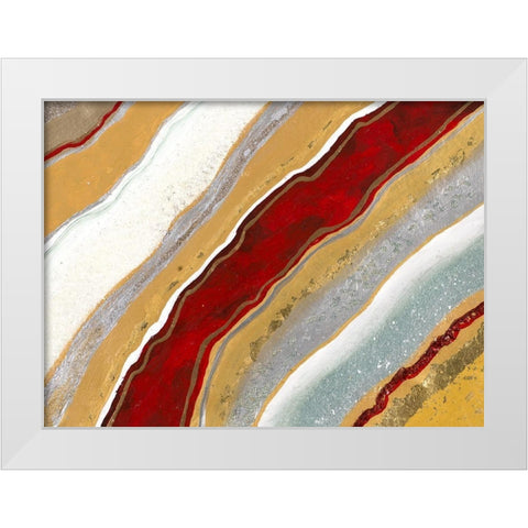 Red Earth I White Modern Wood Framed Art Print by Hakimipour, Tiffany