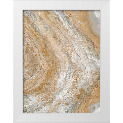 Cool Earth Marble Abstract II White Modern Wood Framed Art Print by Hakimipour, Tiffany
