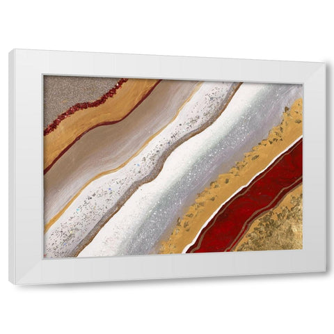 Red Earth II White Modern Wood Framed Art Print by Hakimipour, Tiffany