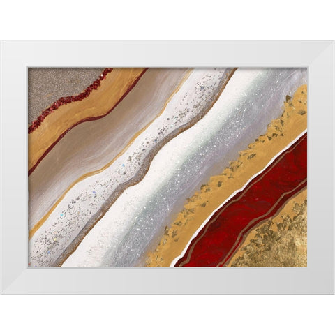 Red Earth II White Modern Wood Framed Art Print by Hakimipour, Tiffany