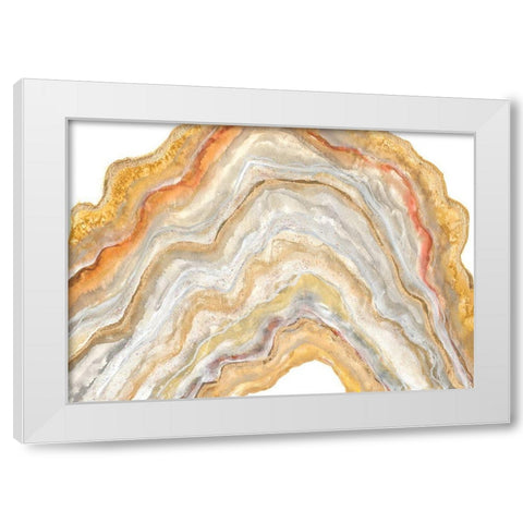 Agate Rainbow I White Modern Wood Framed Art Print by Hakimipour, Tiffany