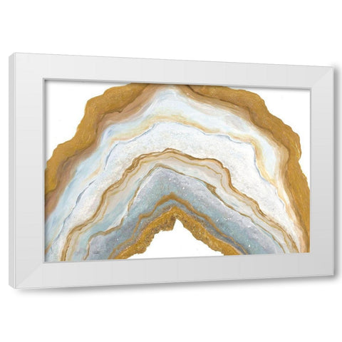 Agate Rainbow II White Modern Wood Framed Art Print by Hakimipour, Tiffany