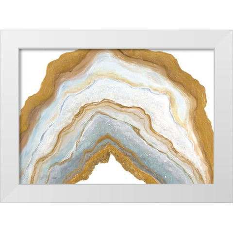Agate Rainbow II White Modern Wood Framed Art Print by Hakimipour, Tiffany