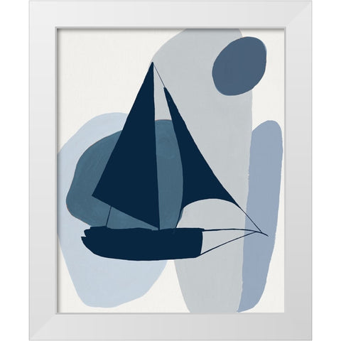 Modern Sails I White Modern Wood Framed Art Print by Pinto, Patricia