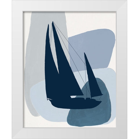 Modern Sails II White Modern Wood Framed Art Print by Pinto, Patricia