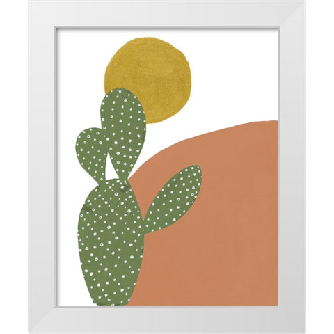 Terracotta Desert I White Modern Wood Framed Art Print by Pinto, Patricia
