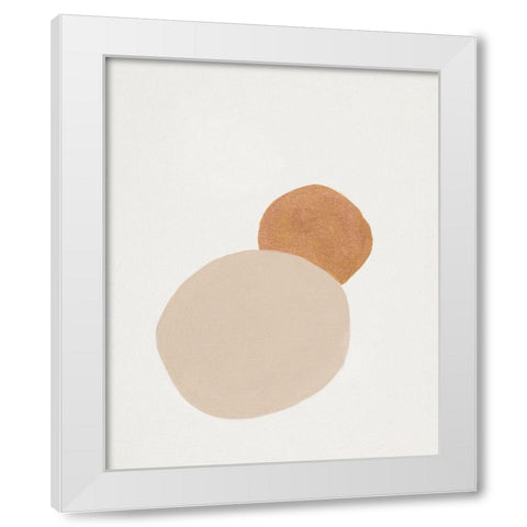 Sunset Abstract White Modern Wood Framed Art Print by Pinto, Patricia