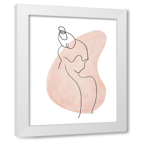 Back Silhouette I White Modern Wood Framed Art Print by Pinto, Patricia
