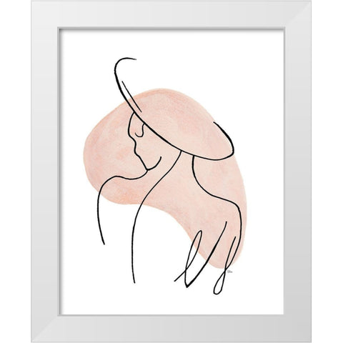 Back Silhouette II White Modern Wood Framed Art Print by Pinto, Patricia