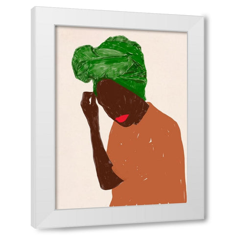 Ethnic Beauty I White Modern Wood Framed Art Print by Navas, Emily