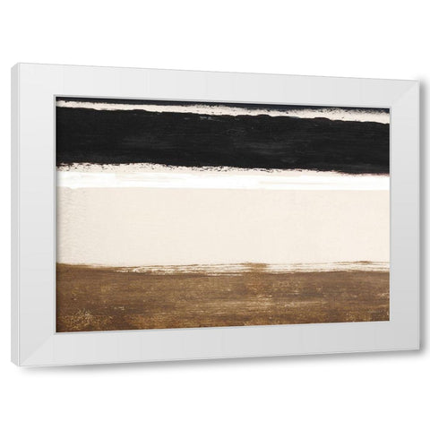 Mid Town Living Abstract White Modern Wood Framed Art Print by Meneely, Dan