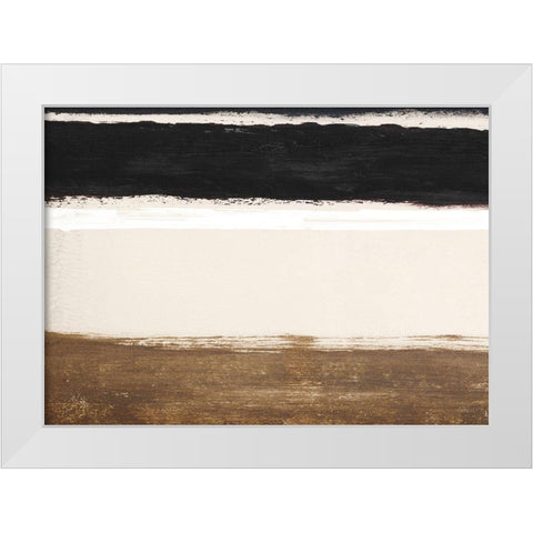Mid Town Living Abstract White Modern Wood Framed Art Print by Meneely, Dan