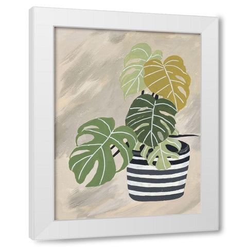 Potted Back To Nature I White Modern Wood Framed Art Print by Pinto, Patricia