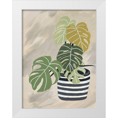Potted Back To Nature I White Modern Wood Framed Art Print by Pinto, Patricia