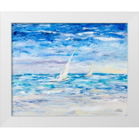 Follow The Trade Winds White Modern Wood Framed Art Print by DeRice, Julie