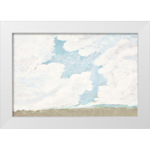 Spring Clouds II White Modern Wood Framed Art Print by Pattinian, Merri