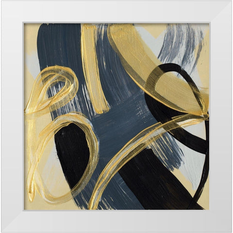 Give It A Swirl I White Modern Wood Framed Art Print by Loreth, Lanie