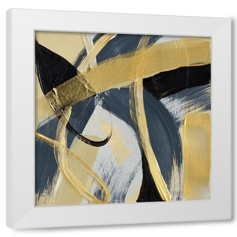 Give It A Swirl II White Modern Wood Framed Art Print by Loreth, Lanie