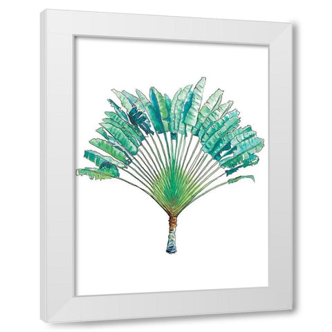 Travelers Palm White Modern Wood Framed Art Print by Pinto, Patricia