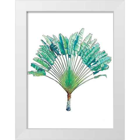 Travelers Palm White Modern Wood Framed Art Print by Pinto, Patricia