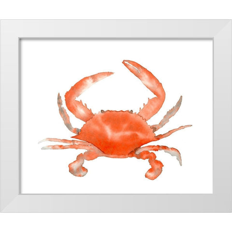Crab White Modern Wood Framed Art Print by Price, Lucille