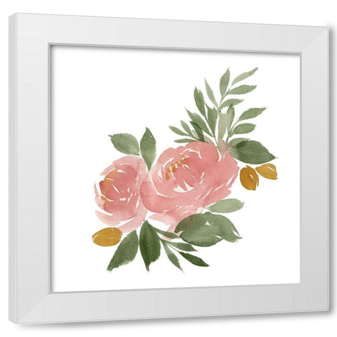 Emma Rose II White Modern Wood Framed Art Print by Price, Lucille