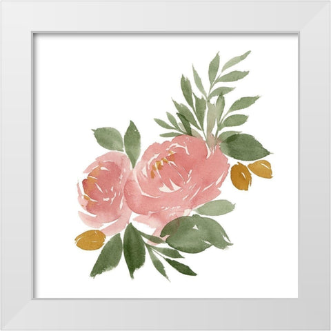Emma Rose II White Modern Wood Framed Art Print by Price, Lucille