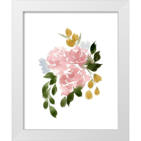 Amelias Garden I White Modern Wood Framed Art Print by Price, Lucille