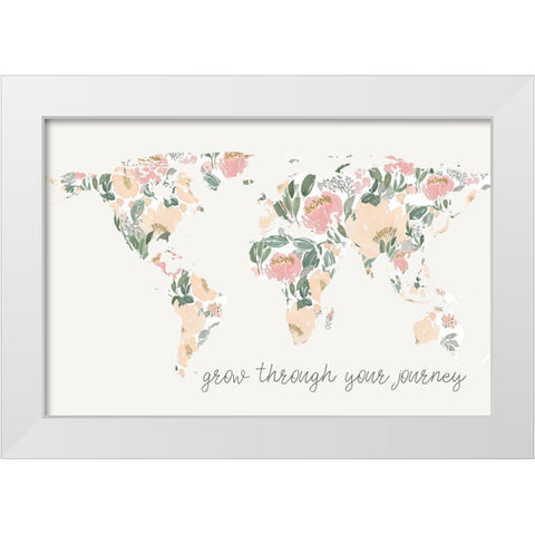 Grow Through Journey White Modern Wood Framed Art Print by Price, Lucille