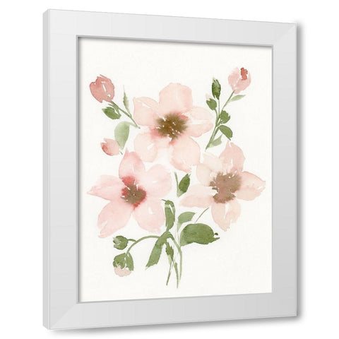April Begins White Modern Wood Framed Art Print by Price, Lucille