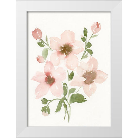 April Begins White Modern Wood Framed Art Print by Price, Lucille