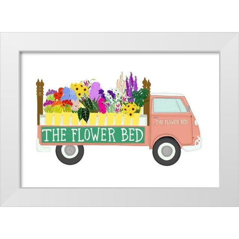 Flower Bed White Modern Wood Framed Art Print by Bucheli, Jen