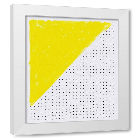 Minimalist Mod Triangle White Modern Wood Framed Art Print by Bucheli, Jen