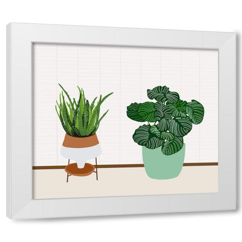 Potted Plant Friends II White Modern Wood Framed Art Print by Bucheli, Jen