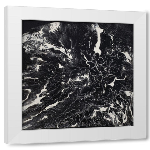 Incoming Storm Abstract White Modern Wood Framed Art Print by Gonzalez, Roberto