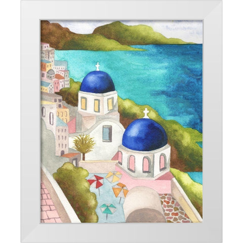 Santori II White Modern Wood Framed Art Print by Medley, Elizabeth