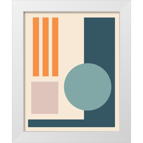 Papercut Abstract IV White Modern Wood Framed Art Print by Medley, Elizabeth