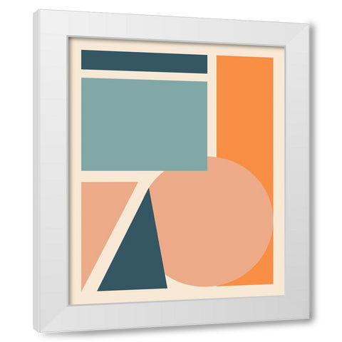 Papercut Abstract II White Modern Wood Framed Art Print by Medley, Elizabeth