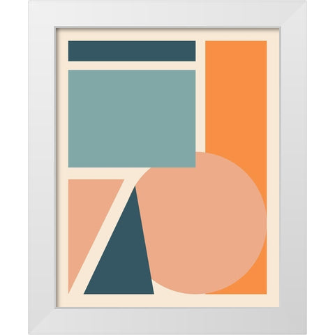 Papercut Abstract II White Modern Wood Framed Art Print by Medley, Elizabeth