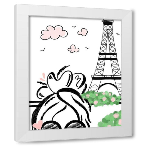 Paris Girl I White Modern Wood Framed Art Print by Quach, Anna