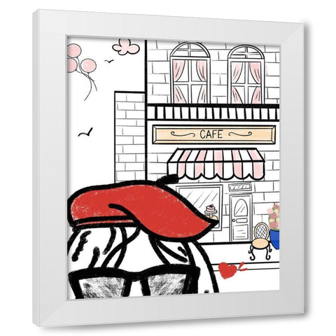 Paris Girl II White Modern Wood Framed Art Print by Quach, Anna