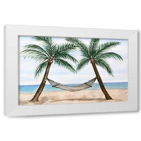 Beach Time Sunrise I White Modern Wood Framed Art Print by Biscardi, Nicholas
